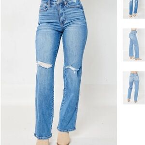 Judy Blue High Waist Tummy Control Straight Leg Jeans